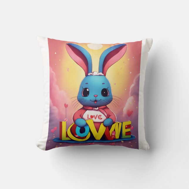 "Bunny Bliss Accent Pillow" Kissen (Vorderseite)