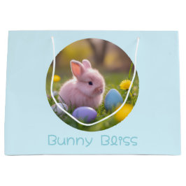 Bunny Bliss Fluffy Pink Bunny Oster Große Geschenktüte