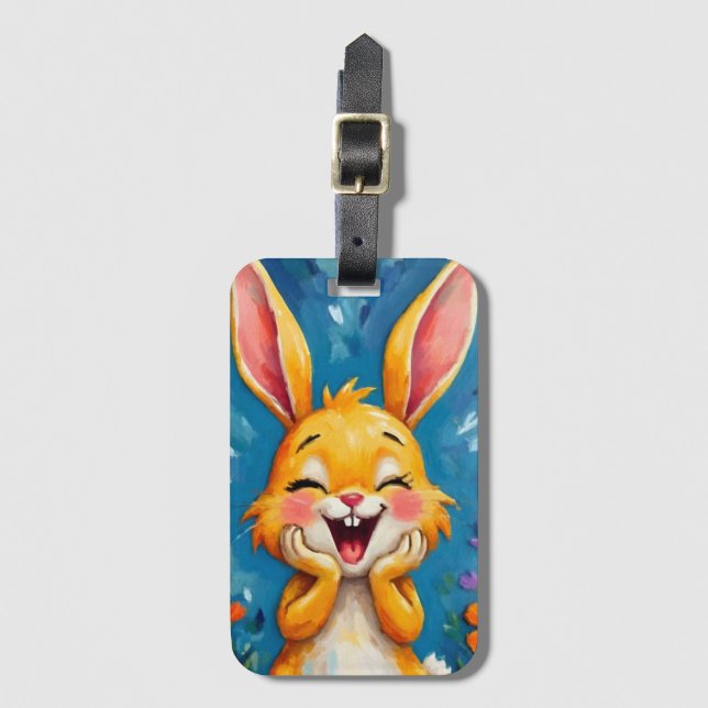 Bunny Bliss Gepäckanhänger (Vorderseite Vertikal)