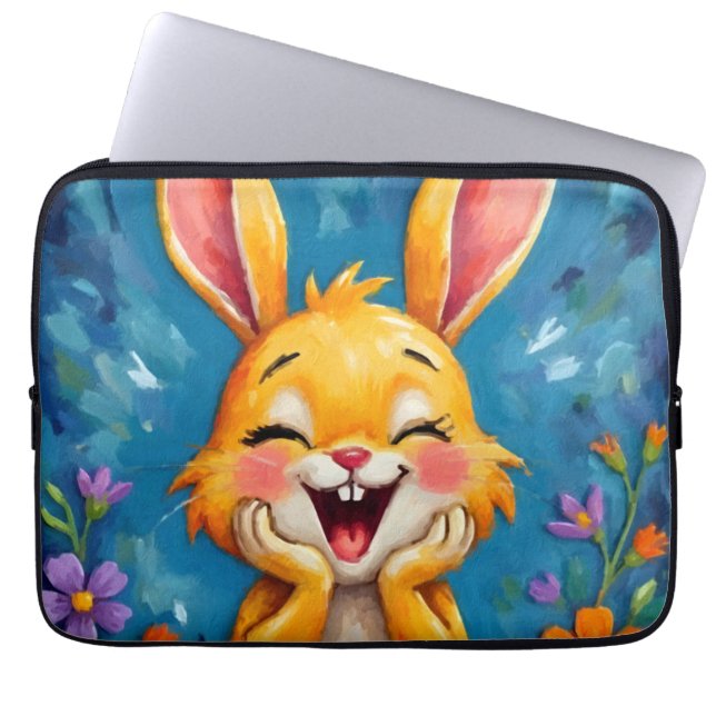 Bunny Bliss Laptopschutzhülle (Vorderseite)