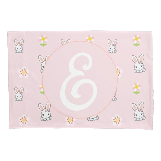 Bunny Bloom Delight Kissenbezug (Vorderseite-Links)