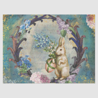 Bunny Blue Decoupage Tissue Paper Seidenpapier
