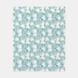 Bunny Blue Fleece Blanket - 3 Größen