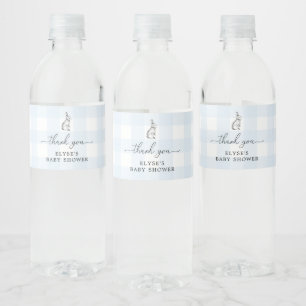 Bunny Blue Gingham Gefallen Wasser Flasche Wasser