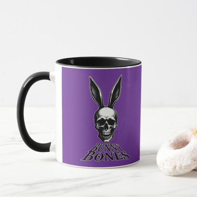 Bunny Bones – Gothic Easter Bunny - caneca Tasse (Mit Donut)