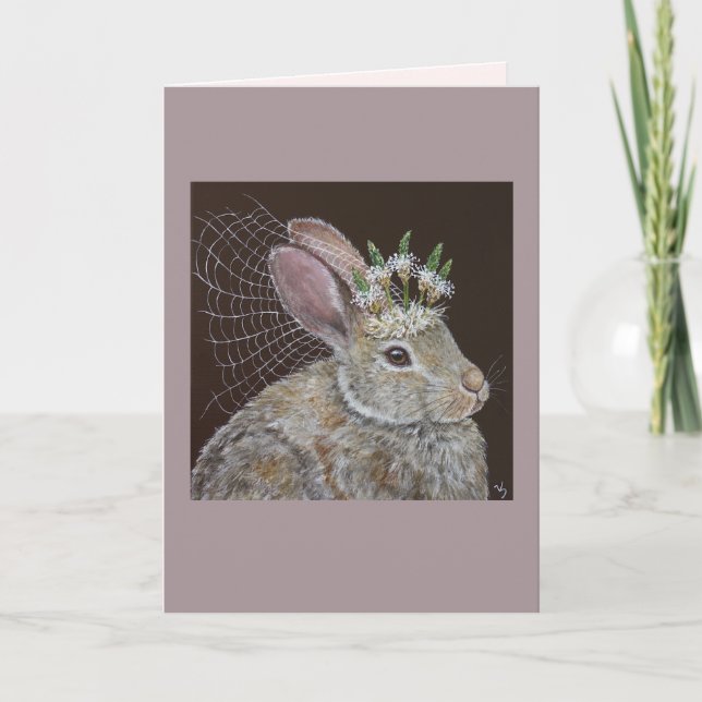 Bunny Bride Card Karte (Vorderseite)