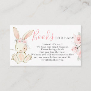 Bunny Bring ein Buch für Girl Card Begleitkarte