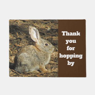 Bunny Brown Desert Animal Foto Gast Willkommen Fußmatte