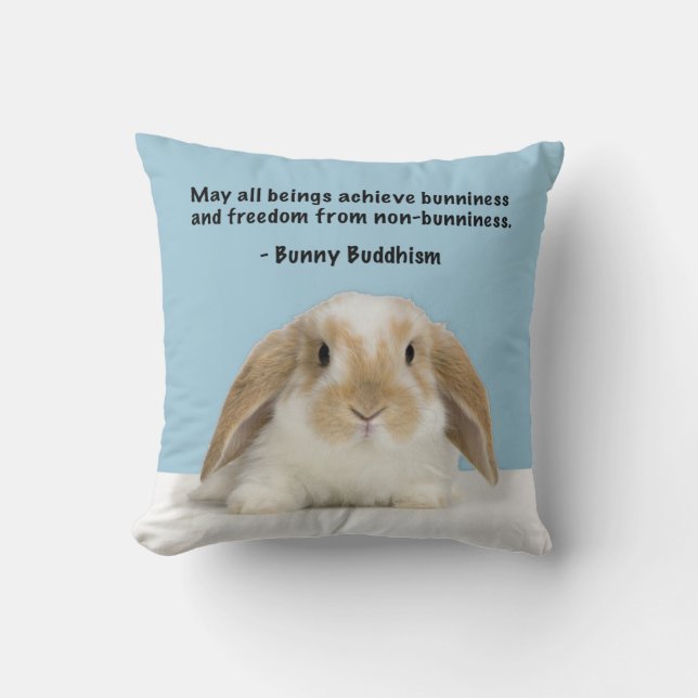Bunny Buddhism Lop Bunny Pillow Kissen (Vorderseite)