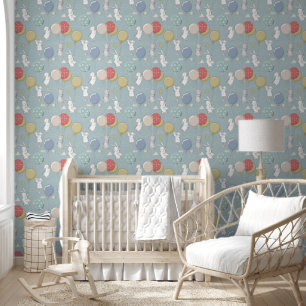 Bunny Bunnies Balloon Balloons Wall Covering Tapete