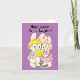 Bunny Card für Junge und Mädchen Feiertagskarte