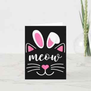 Bunny Cat Niedlich Spaß Katze Für Mädchen Katze Os Karte