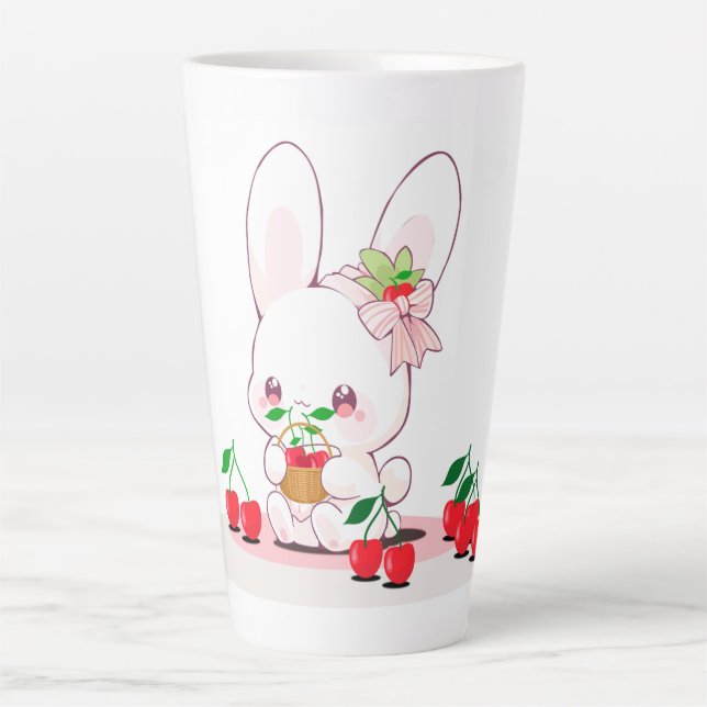 Bunny & Cherries Milchtasse (Vorderseite)
