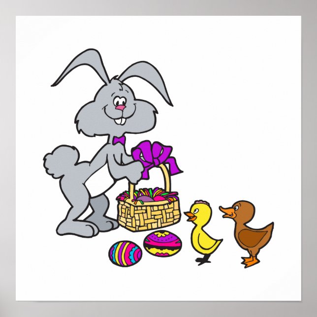Bunny Chicks & Eggs Poster (Vorne)