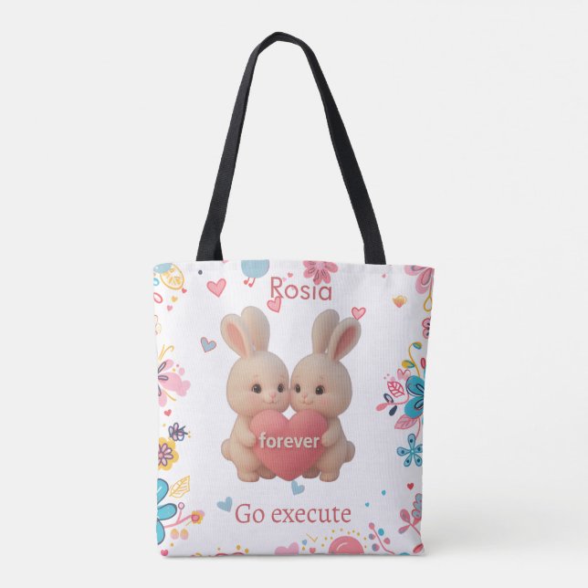 Bunny Christmas Stocking – Personal Holiday Ch arm Tasche (Rückseite)