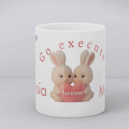 Bunny Christmas Stocking – Personal Holiday Ch arm Zweifarbige Tasse