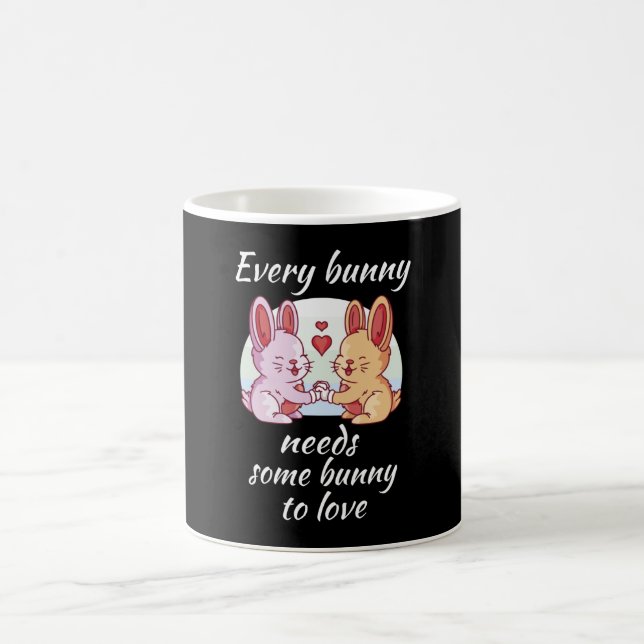Bunny Couple Liebe Herzlich Willkommen Kaffeetasse (Mittel)