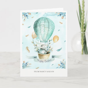 Bunny de Pâques et fleurs de printemps Bonne carte