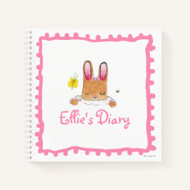 Bunny Diary 8.5" x 8.5" SpiralNotebook Notizbuch