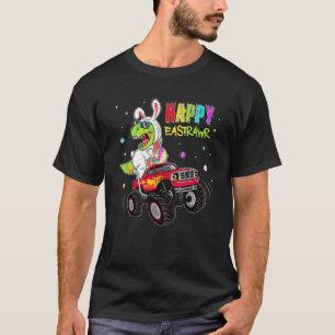 Bunny Dinosaur T Rex Riding Monster Happy Ea T-Shirt
