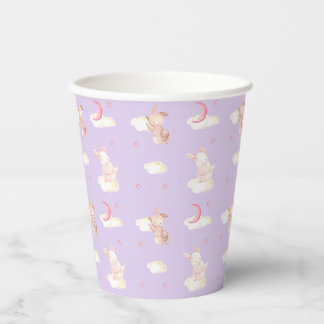 Bunny Dreams Lila Baby Dusche Pappbecher