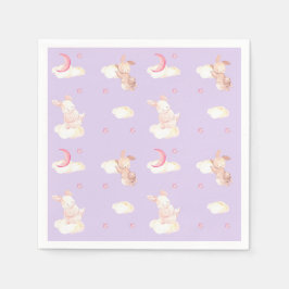 Bunny Dreams Lila Baby Dusche Serviette