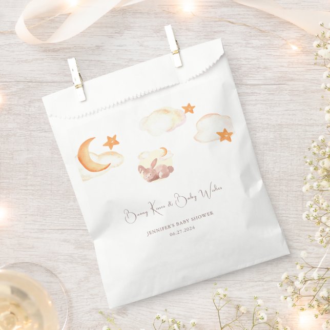 Bunny Dreams Neutral Baby Dusche Geschenktütchen (Ausgeschnitten)
