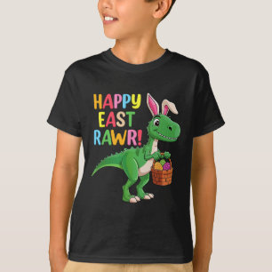 Bunny Ear Dinosaur Frohe Ostereier-Suche Jungen Mä T-Shirt