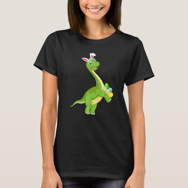 Bunny Ear Dinosaur Ostereier Jagd Dinosaurier Eas T-Shirt (Vorderseite)