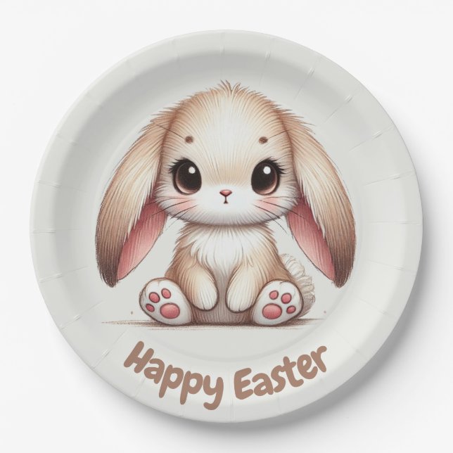 Bunny Eared Wonder Pappteller (Vorderseite)