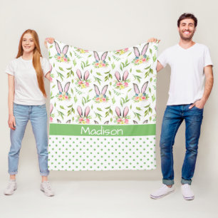 Bunny Ears & Eggs Fleecedecke