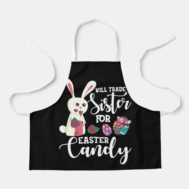 Bunny Eat Chocolate Eggs wird Handelsregister Schürze (Vorderseite)