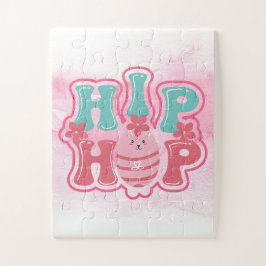 Bunny Egg Hunt Hip Hop Happy Oaster Wasserfarbe