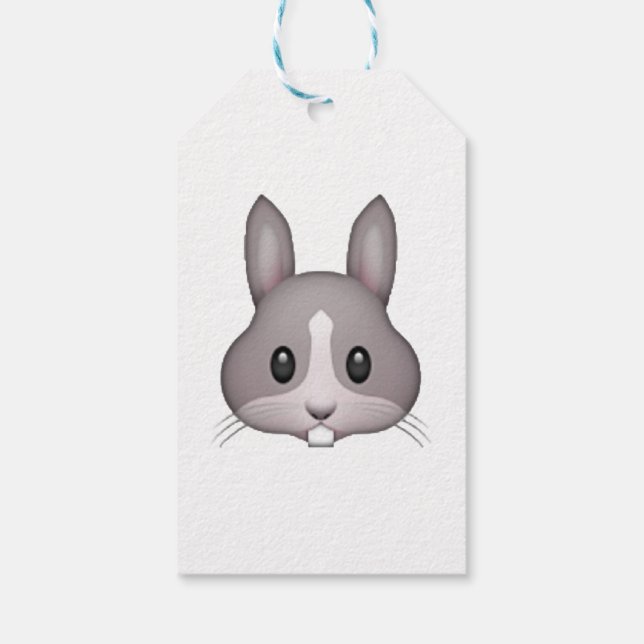 Bunny - Emoji Geschenkanhänger (Rückseite)