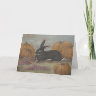 Bunny Erntedank Card Feiertagskarte