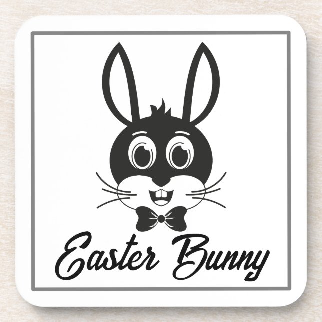 Bunny Face Boy-32886 Getränkeuntersetzer (Vorderseite)