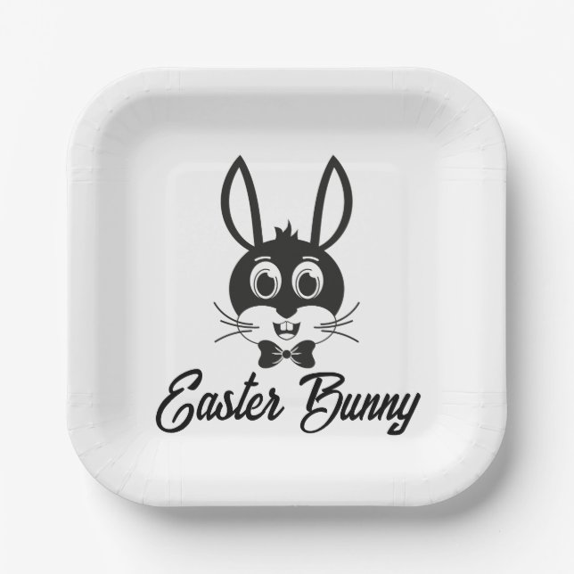 Bunny Face Boy-32886 Pappteller (Vorderseite)