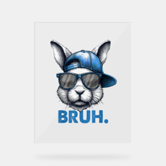 Bunny Face Bruh Mème Drôle Dire Bro Salutation Eas