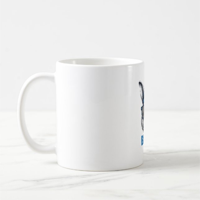 Bunny Face Bruh Meme Funny Sprichwort Bro Gruß Eas Kaffeetasse (Links)