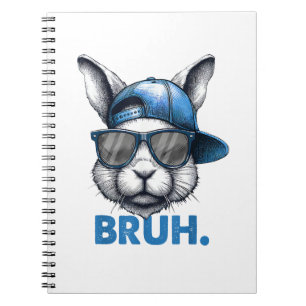 Bunny Face Bruh Meme Funny Sprichwort Bro Gruß Eas Notizblock