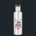 Bunny Face Bubblegum Blowing Glasses Headband Happ Edelstahlflasche<br><div class="desc">Bunny Face Bubblegum Blowing Glasses Headband Happy Easter T-Shirt</div>