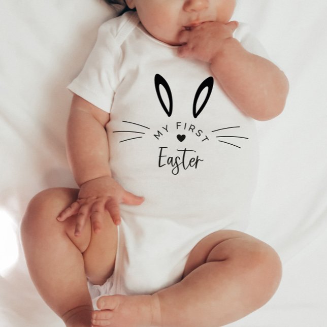 Bunny Face My First Oaster Baby Bodysuit Baby Strampler (Von Creator hochgeladen)