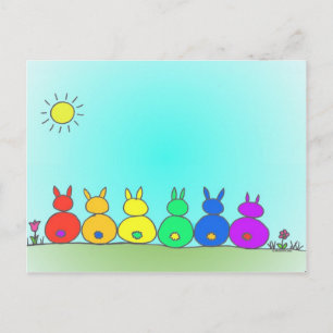 Bunny Family Postcard Postkarte