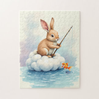 Bunny Fishing from a Cloud