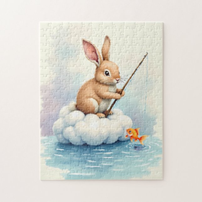 Bunny Fishing from a Cloud (Vertikal)