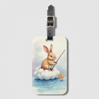 Bunny Fishing from a Cloud Gepäckanhänger