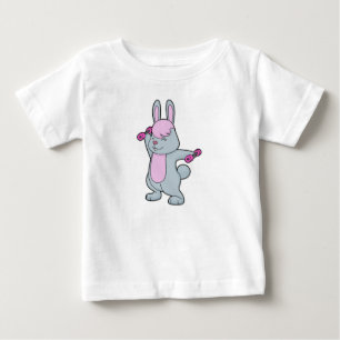Bunny Fitness Dumbell Baby T-shirt