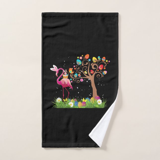 Bunny Flamingo Oster 2021 | Niedliche Flamingo Lie Handtuch (Handtuch)