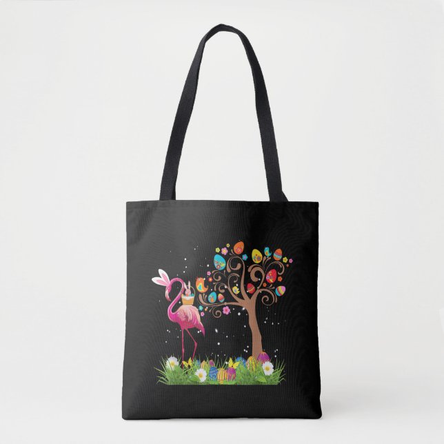 Bunny Flamingo Oster 2021 | Niedliche Flamingo Lie Tasche (Vorderseite)
