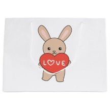 Bunny For Valentine's Day Cute Animals With Hearts